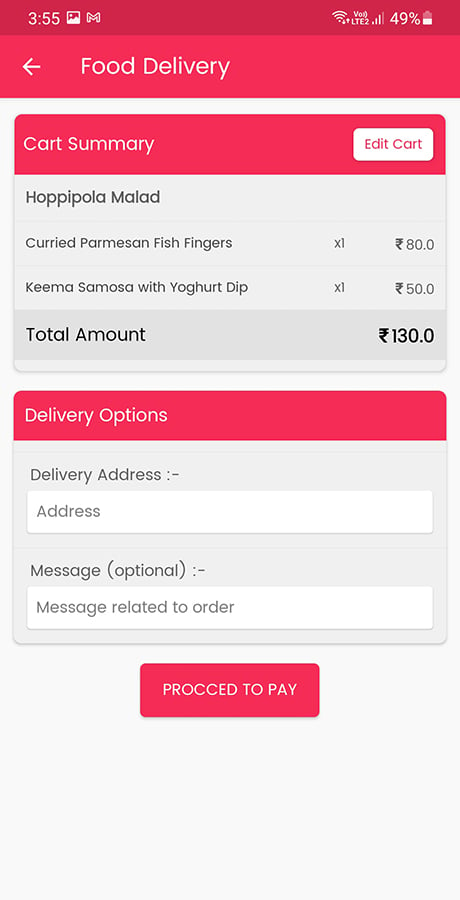Viavi Food Delivery Android App