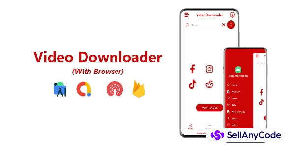 Video Downloader with Browser | ADMOB, FIREBASE, ONESIGNAL