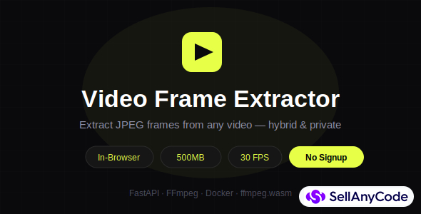 Video Frame Extractor Hybrid Browser & Server (FastAPI + FFmpeg)