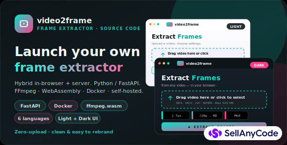 Video Frame Extractor — Hybrid Browser & Server (FastAPI + FFmpeg)