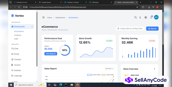 Vortex - eCommerce Dashboard Template