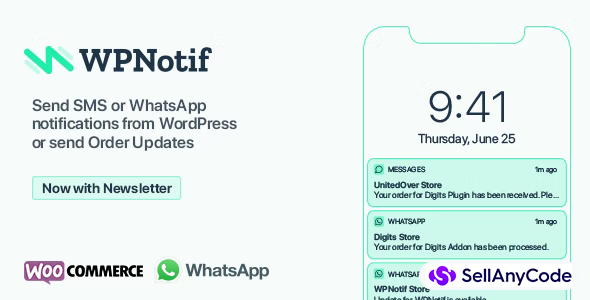 WPNotif: WordPress SMS & WhatsApp Message Notifications