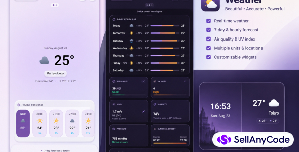 Weather - Modern Android app template
