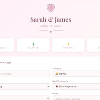 Wedding Guest List Tracker