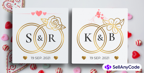 Wedding Ring Flora Logo Templates