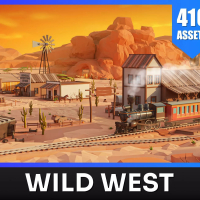 Wild West - Low Poly 3D Models Pack