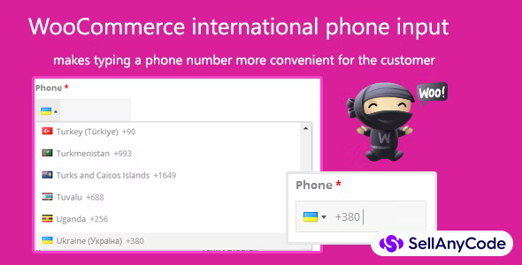 WooCommerce international phone input