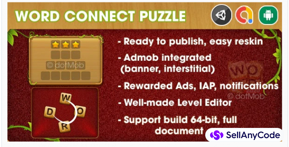 Word Connect Puzzle - Unity Template Project (Android + iOS + AdMob + Notification)