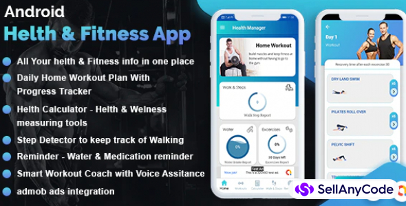 Workout Manager Health Calculator for Fitness