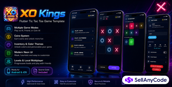 XO Kings - Flutter Tic Tac Toe Game