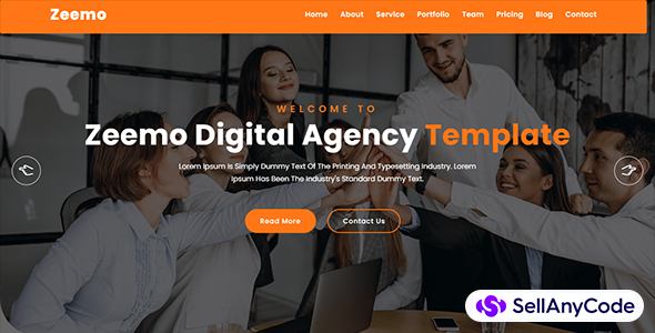 Zeemo Digital Agency One Page HTML Template