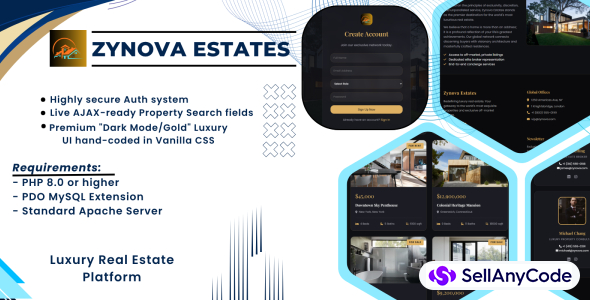 Zynova Estates - Luxury Real Estate Platform