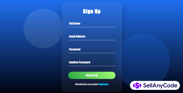 Modern Glassmorphism Login