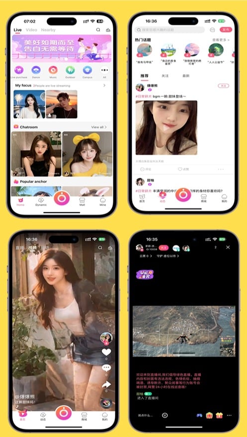 bsmate new version of the multi-language live short video dating multi-person Lianmai chat room and the source code of the multi-language live broadcast system can be run internationally