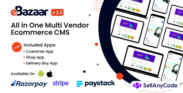 eBazaar - All In One Multi Vendor Ecommerce CMS