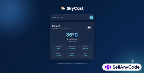 SkyCast - Responsive Weather Forecast Web App