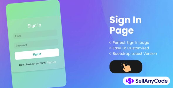 modern sign in Bootstrap Form