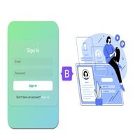 modern sign in Bootstrap Form
