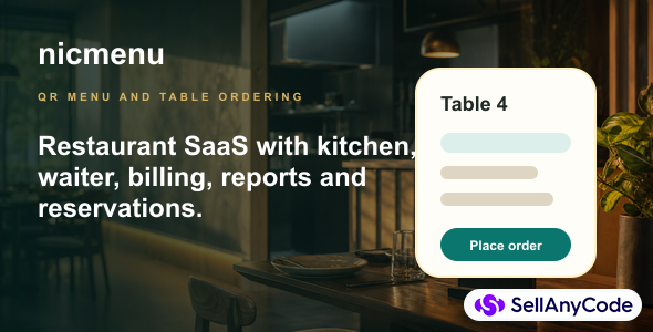 nicmenu - QR Menu & Table Ordering SaaS