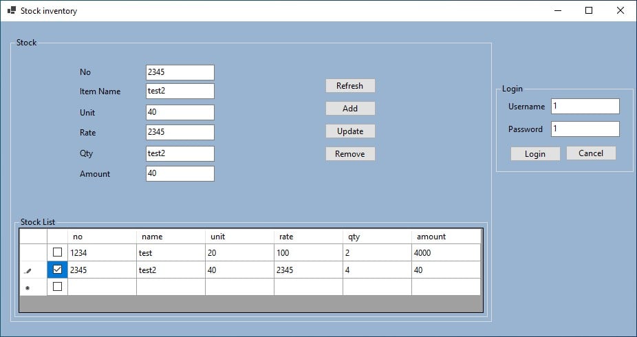stock inventory management system project