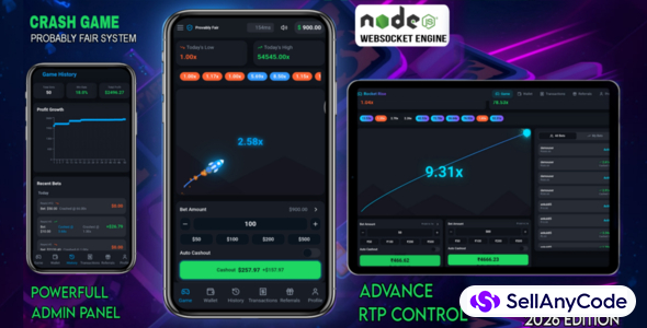 Crash Game Node.js Realtime Engine Updated V5