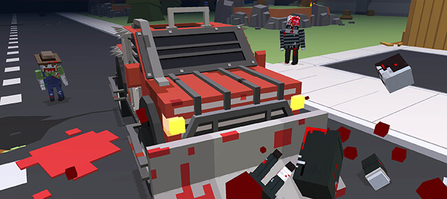 Blocky Zombie Highway Unity