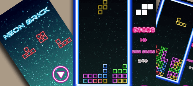 Classic Neon Tetris