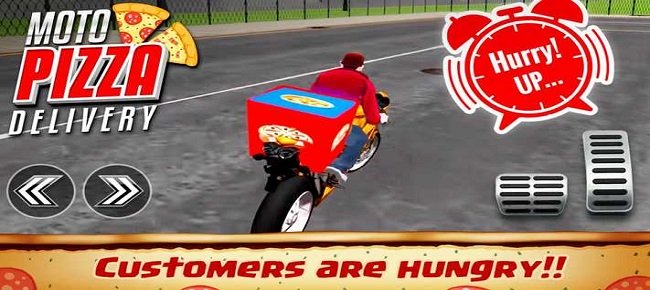 Pizza Bike Delivery Boy