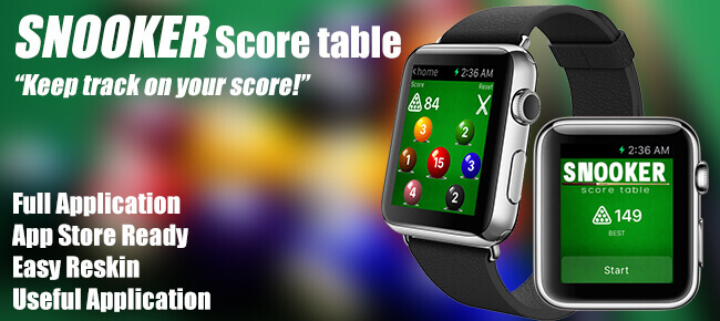 Snooker Score Table iOS