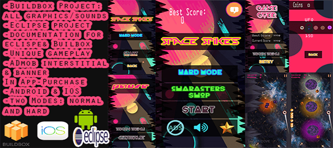 Space Spikes (Buildbox/ Eclipse) - Sell My App