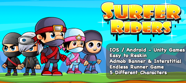 Surfer Riders + Unity Games + IOS + Android - Sell My App