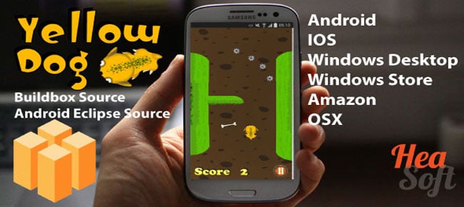 Yellow Dog - Buildbox Template - Sell My App